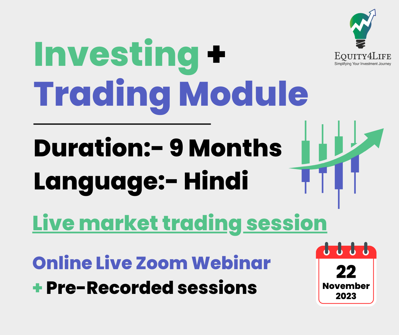 Investing + Trading Module (Hindi Batch) - November 2023